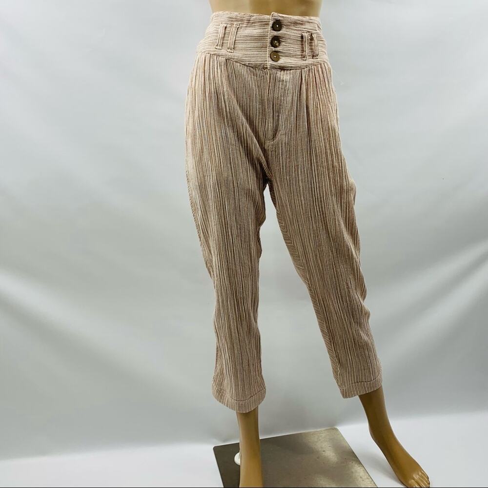 Free People High Waisted Striped Cotton Crop - Picture 6 of 10